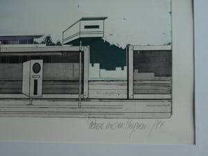 Peter van der Heijden - Ets en aquatint , Belgische brievenbussen – gesigneerd – 1977 – nr 1 van 12 kopen? Bied vanaf 50!