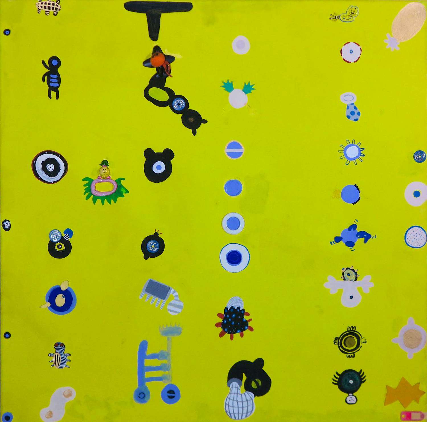 Paul Nassenstein - Gouache & Gemengde techniek (applicaties) op doek, Zonder titel kaufen? Bieten Sie von 350!