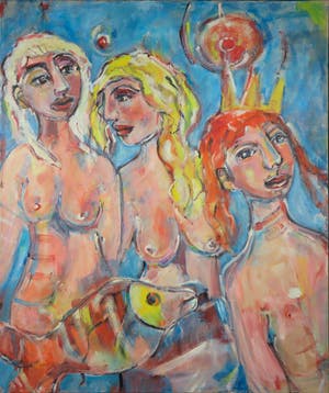 Christine Spierings - Olieverf op doek, Z.T. Naakten (Groot) kopen? Bied vanaf 70!