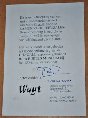 Marc Chagall - Litho * Levi * in kunstboek-+-extra: werk uit 1962, in beperkte oplage kopen? Bied vanaf 75!