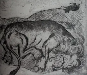 Jeanne Bieruma Oosting - 12 etsen in boek "fabels van la fontaine" (gesigneerd) kopen? Bied vanaf 399!