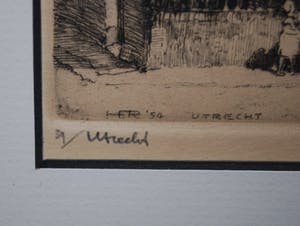 Hendrikus Roodenburg - Nicolaïkerk Utrecht - ets uit 1954 - genummerd 34 kopen? Bied vanaf 50!
