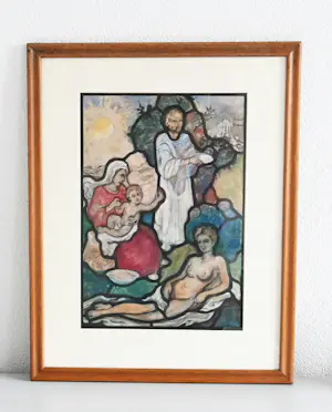 Louis Boermeester - Voorstudie glas-in-lood raam kopen? Bied vanaf 100!