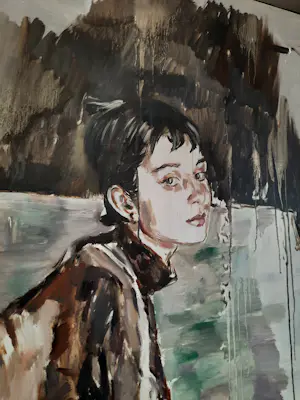 Gijs Donker - jonge " Audrey Hepburn" zonder lijst kopen? Bied vanaf 250!