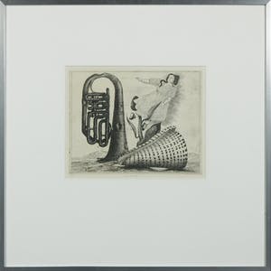 Herman Berserik - Ets, Stilleven met muze - Ingelijst kopen? Bied vanaf 50!