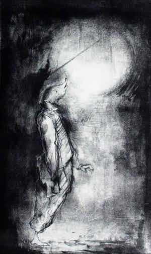 Dirkje Kuik - Ets: titel onbekend verkocht voor € 59!