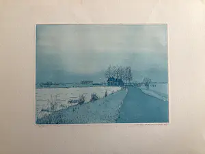 Lucie Meulendijks - Landschap met gracht kopen? Bied vanaf 25!