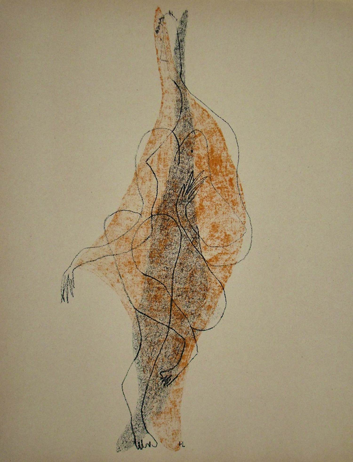 Henri Laurens - Personage - 1951 - Originele lithografie - Mourlot - Met monogram kopen? Bied vanaf 100!