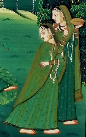 Niet of onleesbaar gesigneerd - Pahari School (Kangra) - Schilderij kopen? Bied vanaf 10!