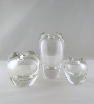 Floris Meydam - Glas, Drie blankglazen vaasjes voor Glasfabriek Leerdam kopen? Bied vanaf 1!