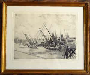 Armand Apol - Zeebrugge - Ets (zeer kleine oplage, 3 stuks) verkocht voor € 45!