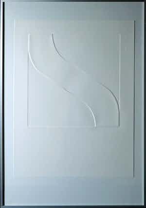 Harry van Kuyk - Reliëfdruk, Zonder titel - Ingelijst verkocht voor € 50!