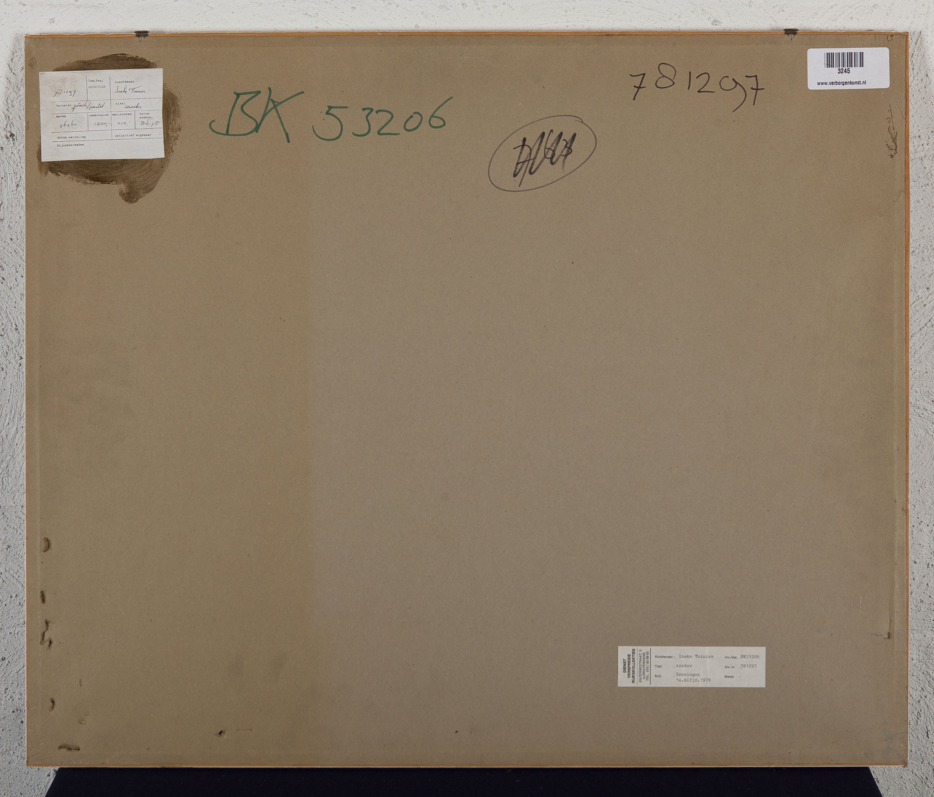 Ineke Tuinier - Zonder titel - Gouache en pastel op papier - BKR Groningen, 19 kopen? Bied vanaf 9!