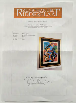 Karel Appel - "Landscape with Eyes" - 1976 - Litho (with Certificate) kopen? Bied vanaf 990!