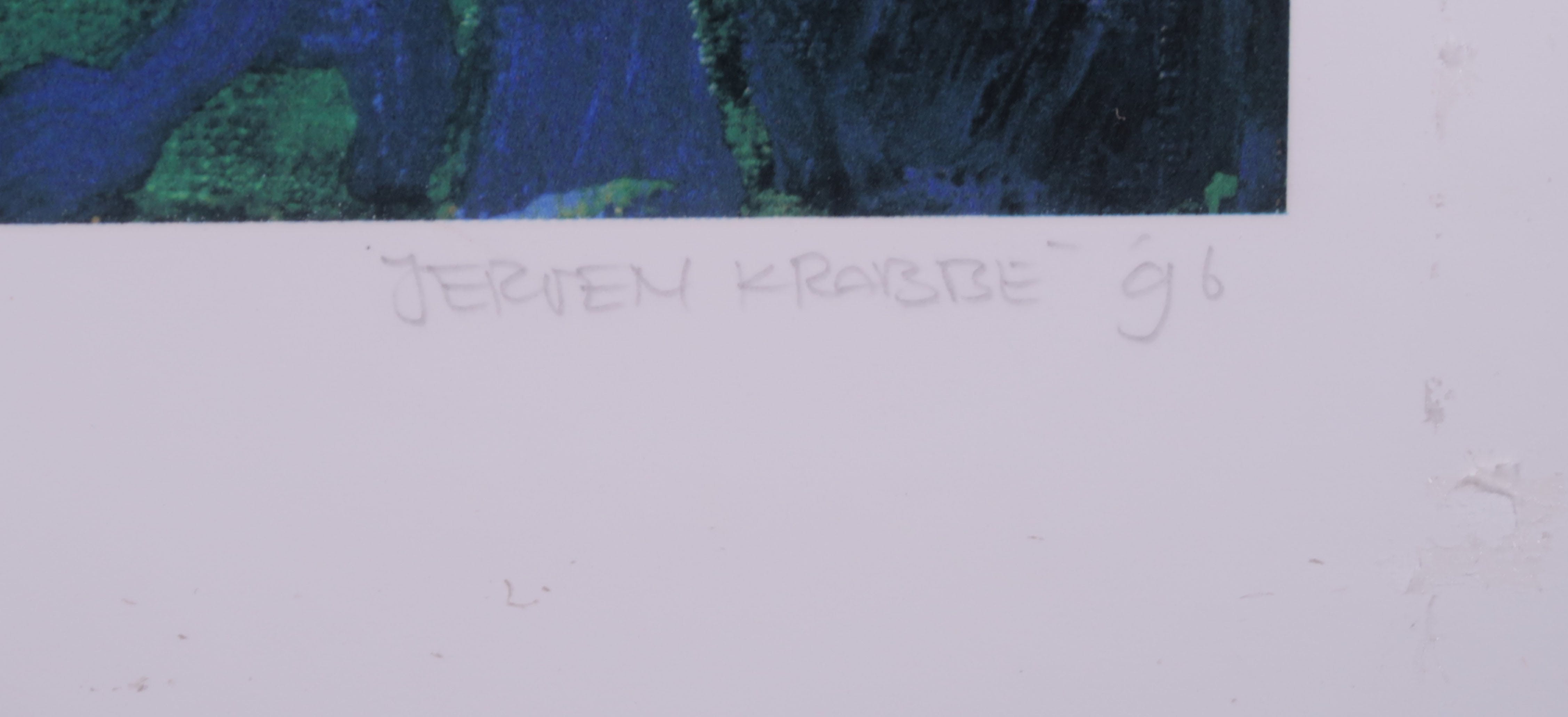 Jeroen Krabbe - Zeefdruk, Blue Mountain kopen? Bied vanaf 80!