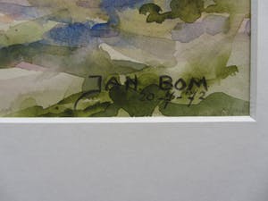 Jan Bom - Aquarel - landschap Hoge Veluwe kopen? Bied vanaf 55!