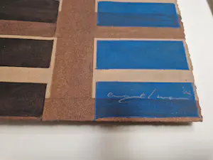 Adine Engelman - 1962 - geometrisch abstract - Sjabloondruk (laagjes waterverf) - gesigneerd kopen? Bied vanaf 43!