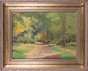 Jan Stapper - Olieverf op paneel, Bospad kopen? Bied vanaf 70!