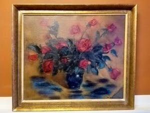 Niet of onleesbaar gesigneerd - Hollandse School 19e eeuw - gesigneerd - Stilleven - Rozen op vaas kopen? Bied vanaf 1!