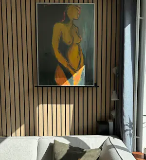 Astrid van der Horst - Groot expressief naakt – Astrid van der Horst – 101 x 71 cm – ingelijst kopen? Bied vanaf 50!