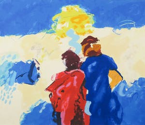 Henk van Vessem - Zeefdruk, A day full of colours - Ingelijst kopen? Bied vanaf 20!