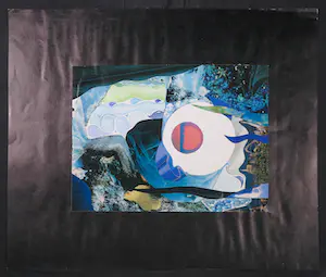 Niet of onleesbaar gesigneerd - Collage op papier, Zonder titel kopen? Bied vanaf 1!