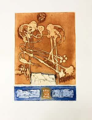 Jan Montyn - Kleuren ets verkocht voor € 70!