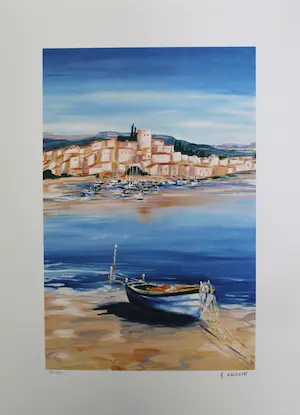 Gunter Gritzner - e.a: vijf handgesigneerde lithografieën: Portrait Leary T. (1973), Zeegezichten kopen? Bied vanaf 29!