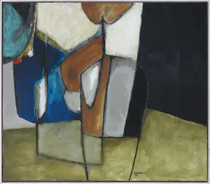 Jos Schimmer - Olieverf op doek, De speelman - Ingelijst (Groot) kopen? Bied vanaf 1!