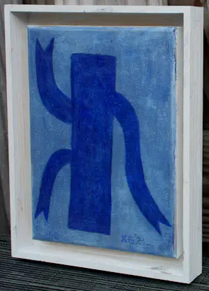 Klaas Gubbels - Ingelijst acryl op doek: "Blauwfond" - 2022 kopen? Bied vanaf 1499!