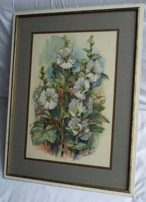 Klaas Pijlman - Ingelijste aquarel, “Bloemstilleven” – 1980 kopen? Bied vanaf 50!