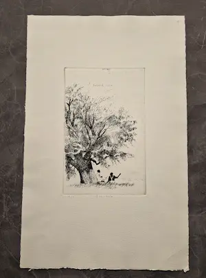 Herman Berserik - 1994 - droge naald Ets "het gesprek" - zeer kleine oplage (15) potloodgesigneerd kopen? Bied vanaf 46!