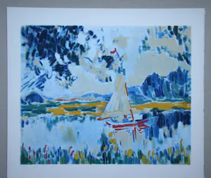 Buy Maurice de Vlaminck - Voile sur le lac - 1973 - Kleuren lithografie? Bid from 80!