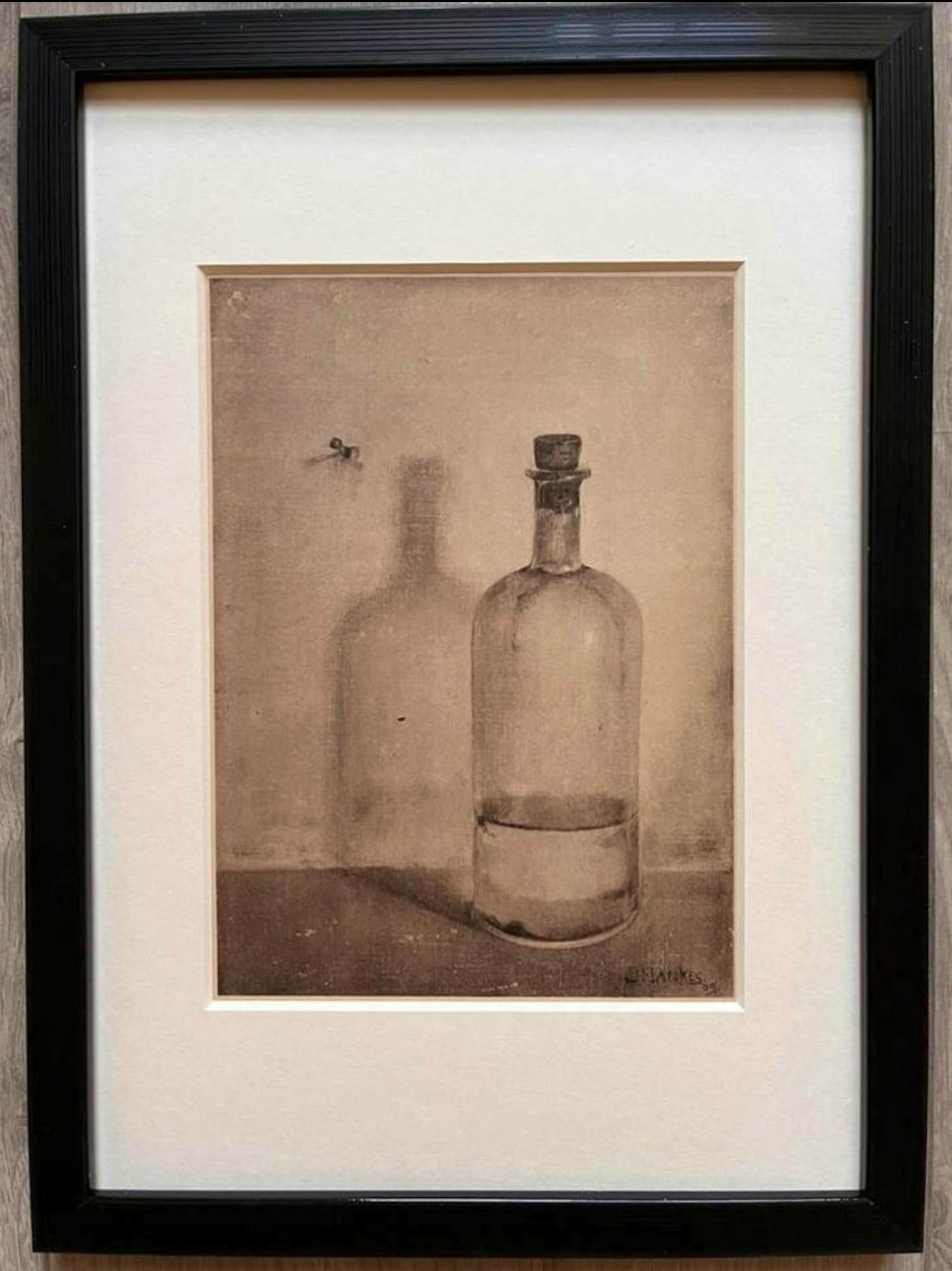 Jan Mankes - Originele Heliogravure Olieflesje 1923 verkocht voor € 145!