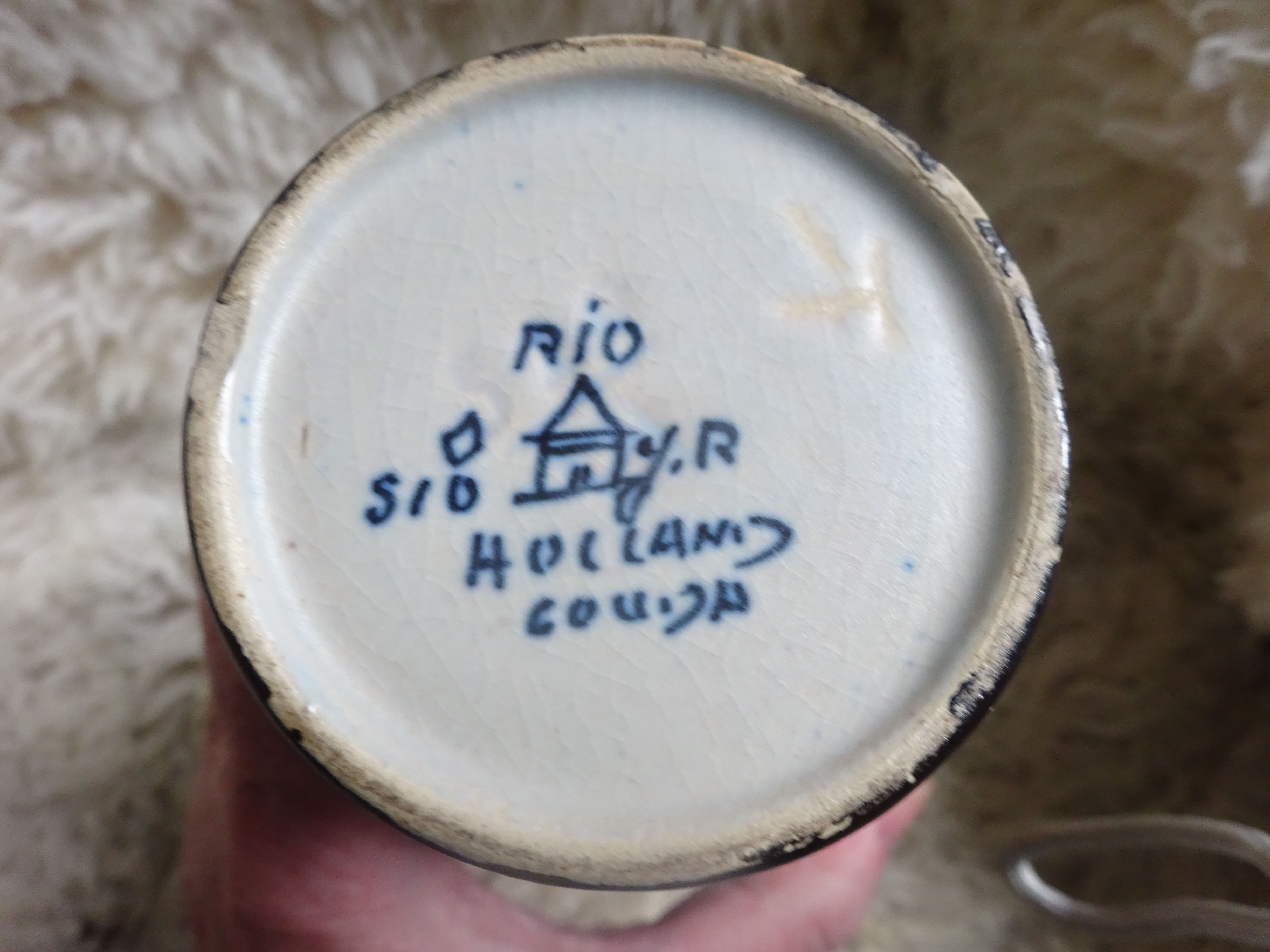 Plateelbakkerij Zuid-Holland - Plazuid- Zuid Holland Gouda Spiegelend plateel kaststel+kom kopen? Bied vanaf 75!