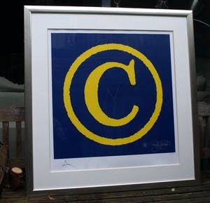 Rob Scholte - Ingelijste zeefdruk , Copyright – lijst: 112 x 108 cm – Expositie in De Fundatie kopen? Bied vanaf 250!