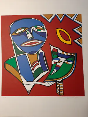 Maartje Wijngaarden - Originele zeefdruk op papier - Oplage 50 ex Titel: Afrika II kopen? Bied vanaf 35!