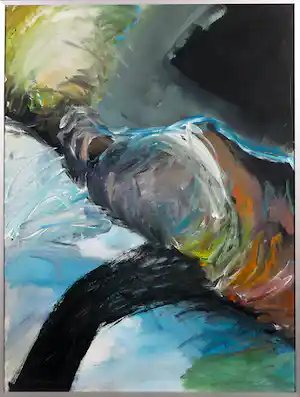 Cobi Nieuwstad - Acryl op papier, Aspecten uit het landschap - Ingelijst verkauft für € 40!