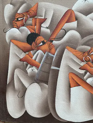 Jean Bruno Louisius - Zonder titel, figuren, gesigneerd kopen? Bied vanaf 50!