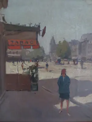 Evert-Jan Ligtelijn - 2x Stadsgezicht Antwerpen en Larens Interieur kopen? Bied vanaf 400!