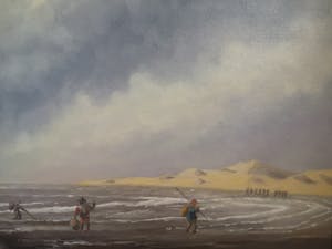Niet of onleesbaar gesigneerd - Garnaalvissers aan het strand kopen? Bied vanaf 1!
