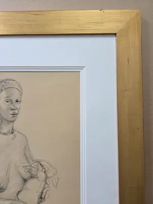 Aat Veldhoen - Afrikaanse vrouw met kind. Prachtige lijst. kopen? Bied vanaf 119!