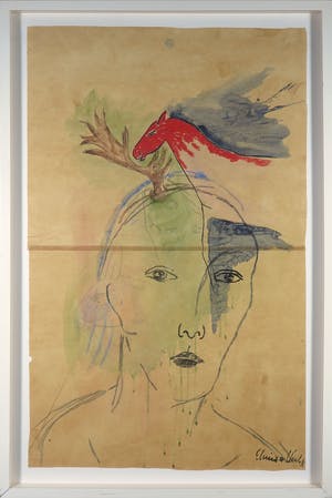 Elvira Wersche - Aquarel, Zonder titel - Ingelijst (Groot) kopen? Bied vanaf 1!
