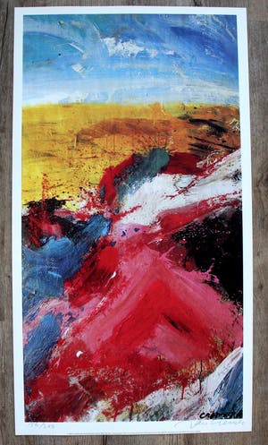 Jan Cremer - offset litho: Gobi I - 1988 (groot!) kopen? Bied vanaf 149!