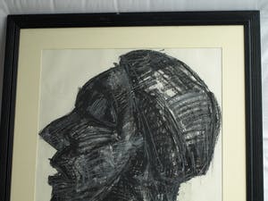 Niet of onleesbaar gesigneerd - Ingelijste tekening, Portret – Gallery Abbott and Holder, Londen - 1985 kopen? Bied vanaf 1!