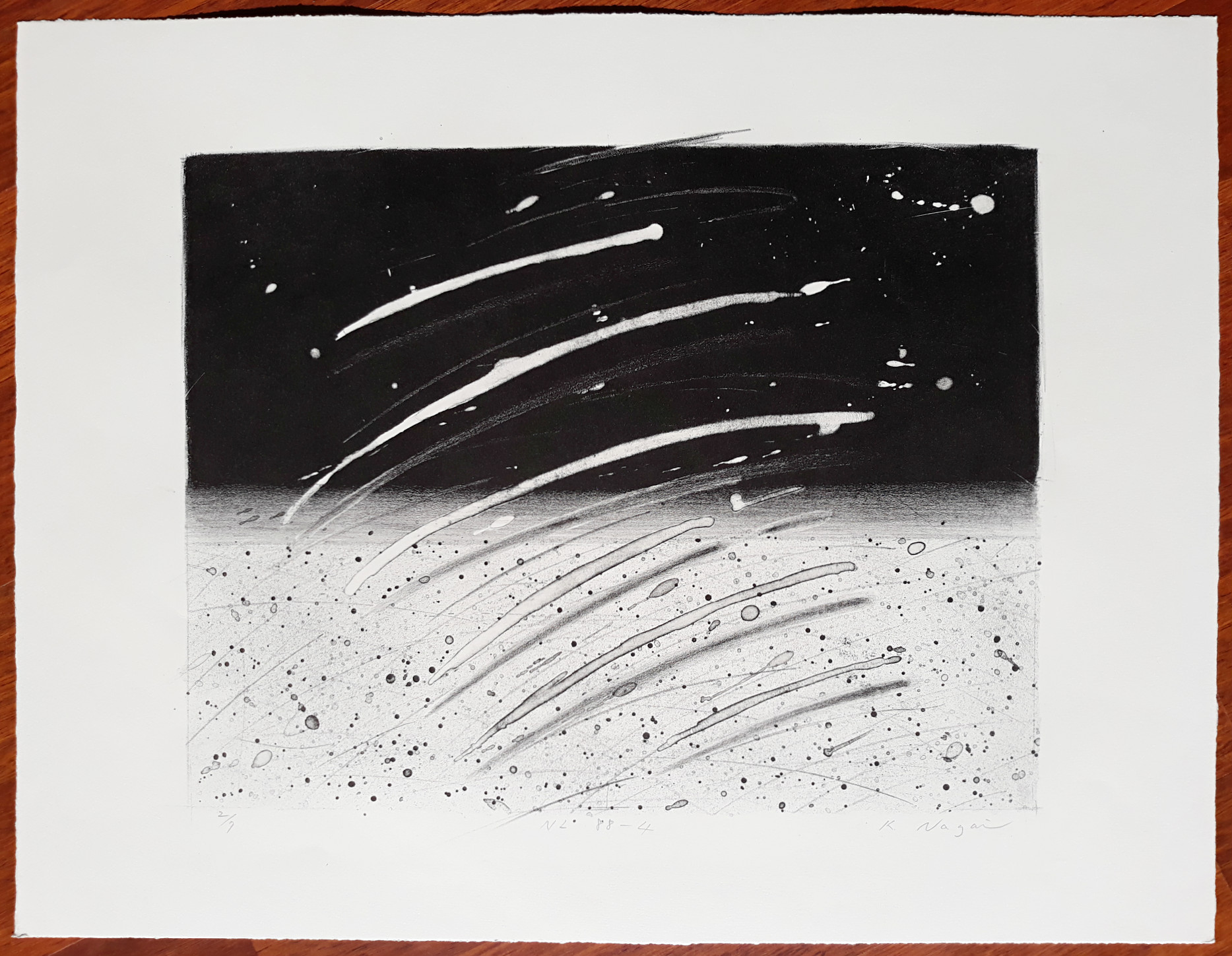 Kenji Nagai - Abstracte compositie, litho kopen? Bied vanaf 30!