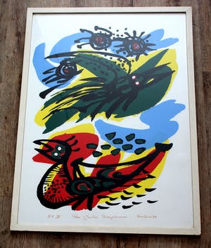 Anton Rooskens - Ingelijste zeefdruk: Printemps - 1972 kopen? Bied vanaf 199!