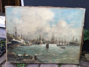 Carl August Streefkerk - C596, Havengezicht te Rotterdam kopen? Bied vanaf 150!