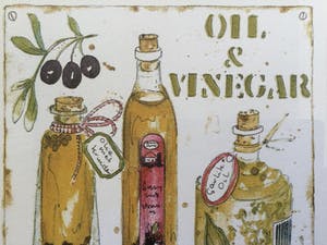 Alie Kruse-Kolk - Oil & Vinegar | zeefdruk, voor in de keuken - ingelijst kopen? Bied vanaf 22!