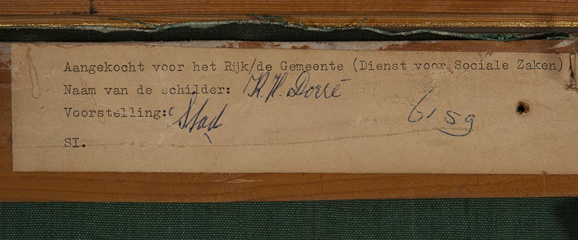 Kornelius Hendrikus Dorre - Stad - Olieverf op doek - gesigneerd r.b. - herkomst BKR Amsterdam - 1966 kopen? Bied vanaf 10!